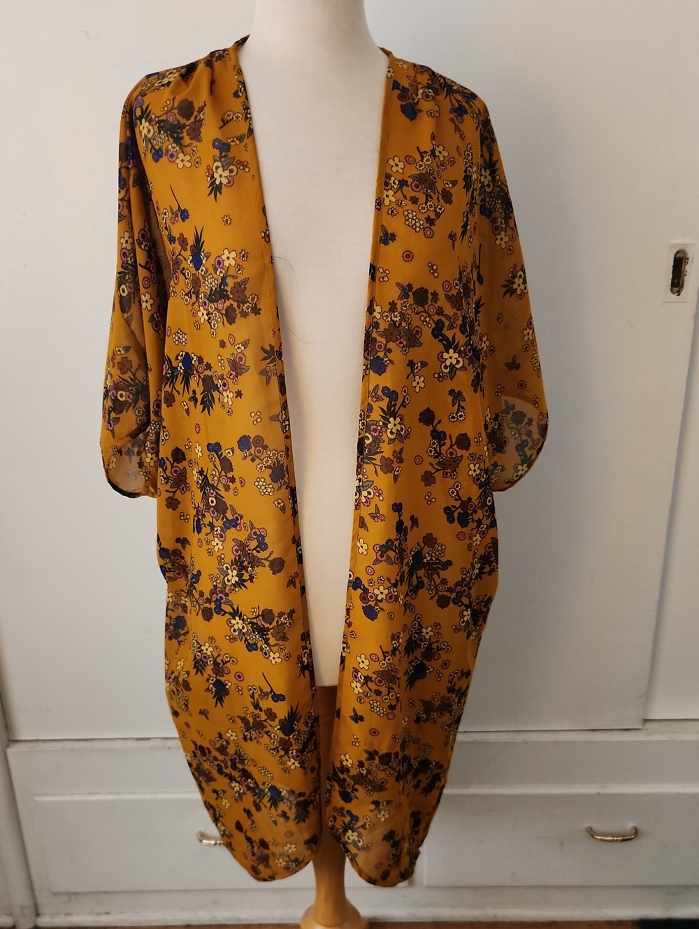 Live 4 Truth Mustard Floral Kimono